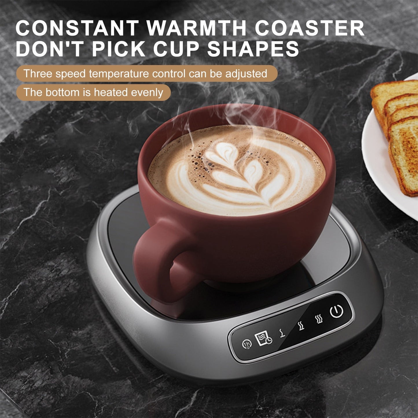 Coffee Mug Warmer, Mug Warmer for Office Desk, Electric Coffee Cup Warmer for Desk with 3-Temp Settings, V1189-WXFWAL-20260319-00645