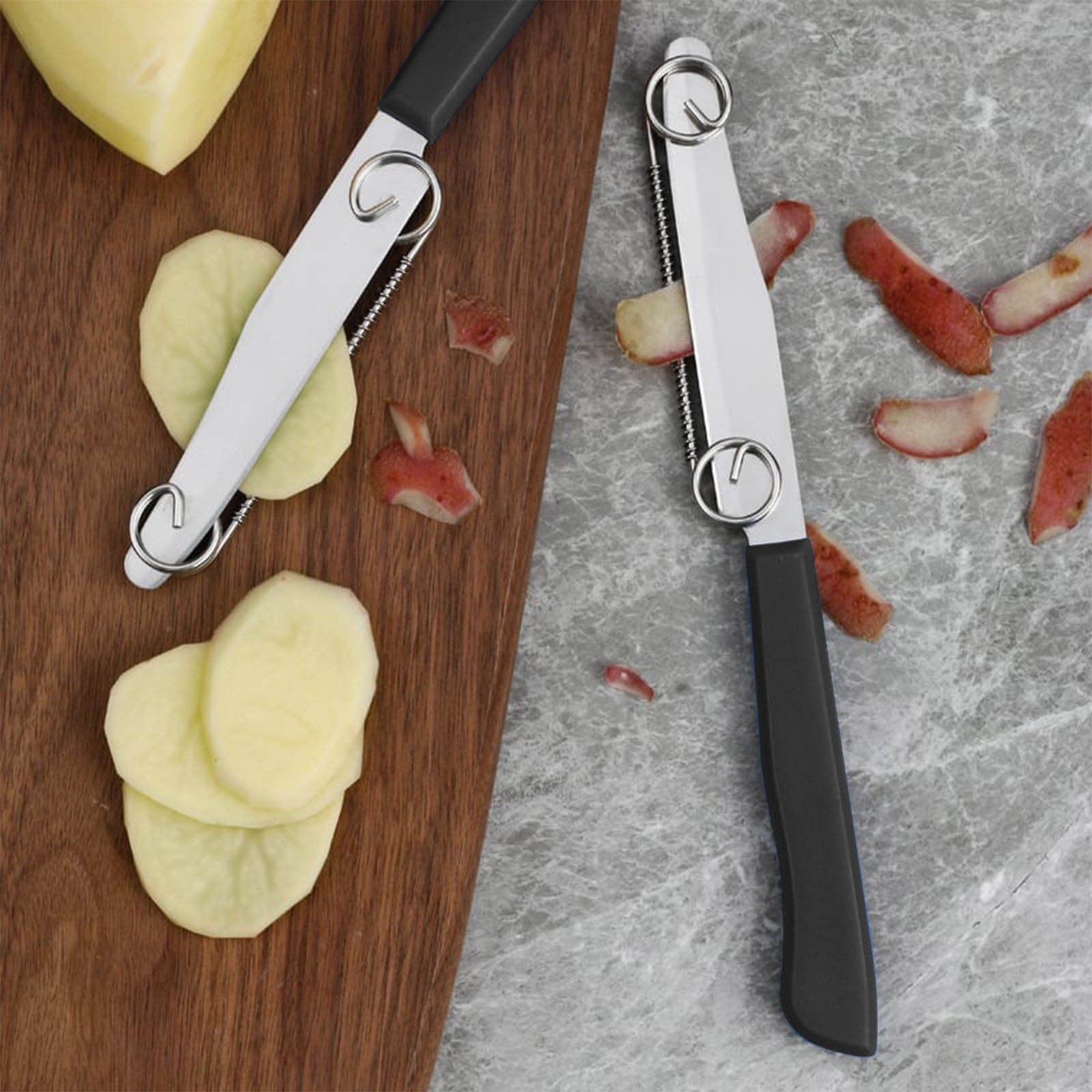 Quick Slicing Knife, Magic Fruit Vegetable Peeler Peeling Slicing Knife, Multifunctional Stainless Steel V1189-WXFWAL-20260319-00648