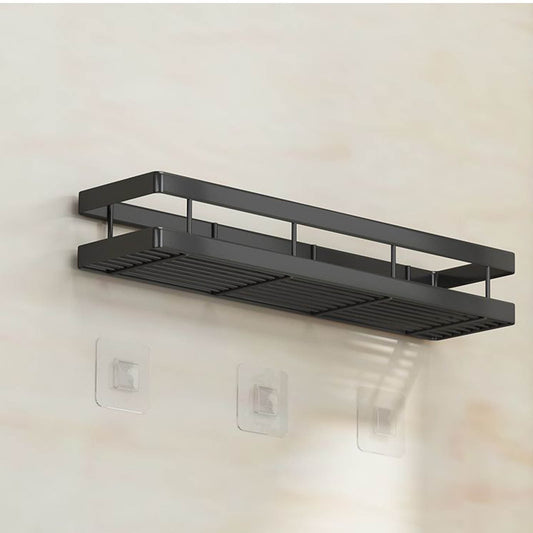 Metal Spice Rack, Wall Mount Floating Shelves, Black Storage organizer, Wall-mounted Household Spice Jars V1189-WXFWAL-20260319-00649