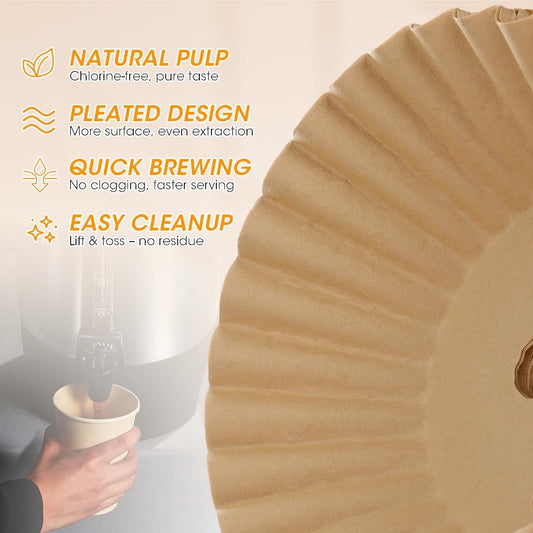 100 Pcs Coffee Paper Filter Tutuviw Unbleached Circular Disposable Coffee Filters Bowl Paper Filters for V1189-WXFWAL-20260319-00650