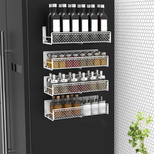 Magnetic Spice Rack for Refrigerator, Metal Strong Magnet Shelf, Space Saving Spice Organizer, Home Kitchen V1189-WXFWAL-20260319-00652