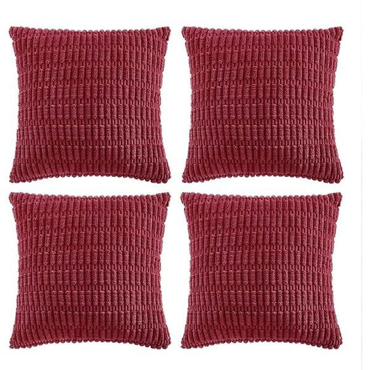 1611 4 Packs Burgundy Decorative Throw Pillow Covers 16x16 Inch for Living Room Couch Bed, Holiday Christmas V1189-WXFWAL-20260319-00662
