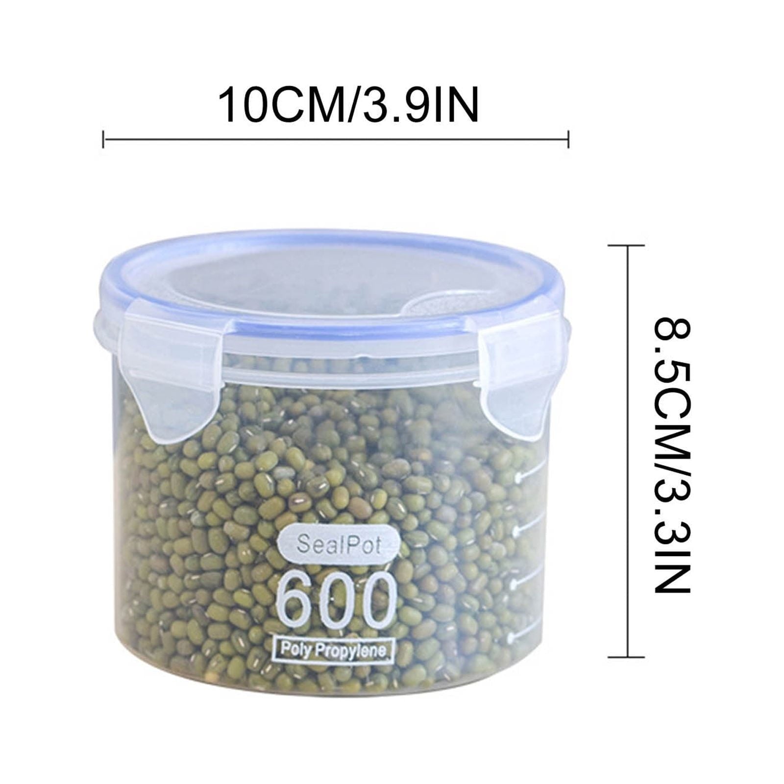 Clear Sealed Food Containers, 800ml Plastic Stackable Leakproof Storage Jar with Locking Lid, Kitchen Gadget V1189-WXFWAL-20260319-00664