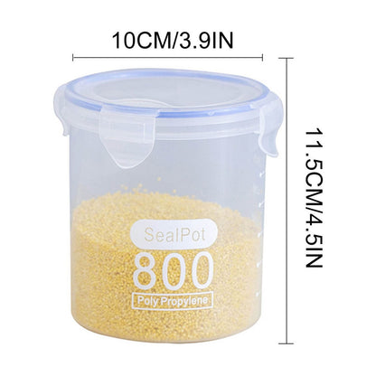 Clear Sealed Food Containers, 800ml Plastic Stackable Leakproof Storage Jar with Locking Lid, Kitchen Gadget V1189-WXFWAL-20260319-00665
