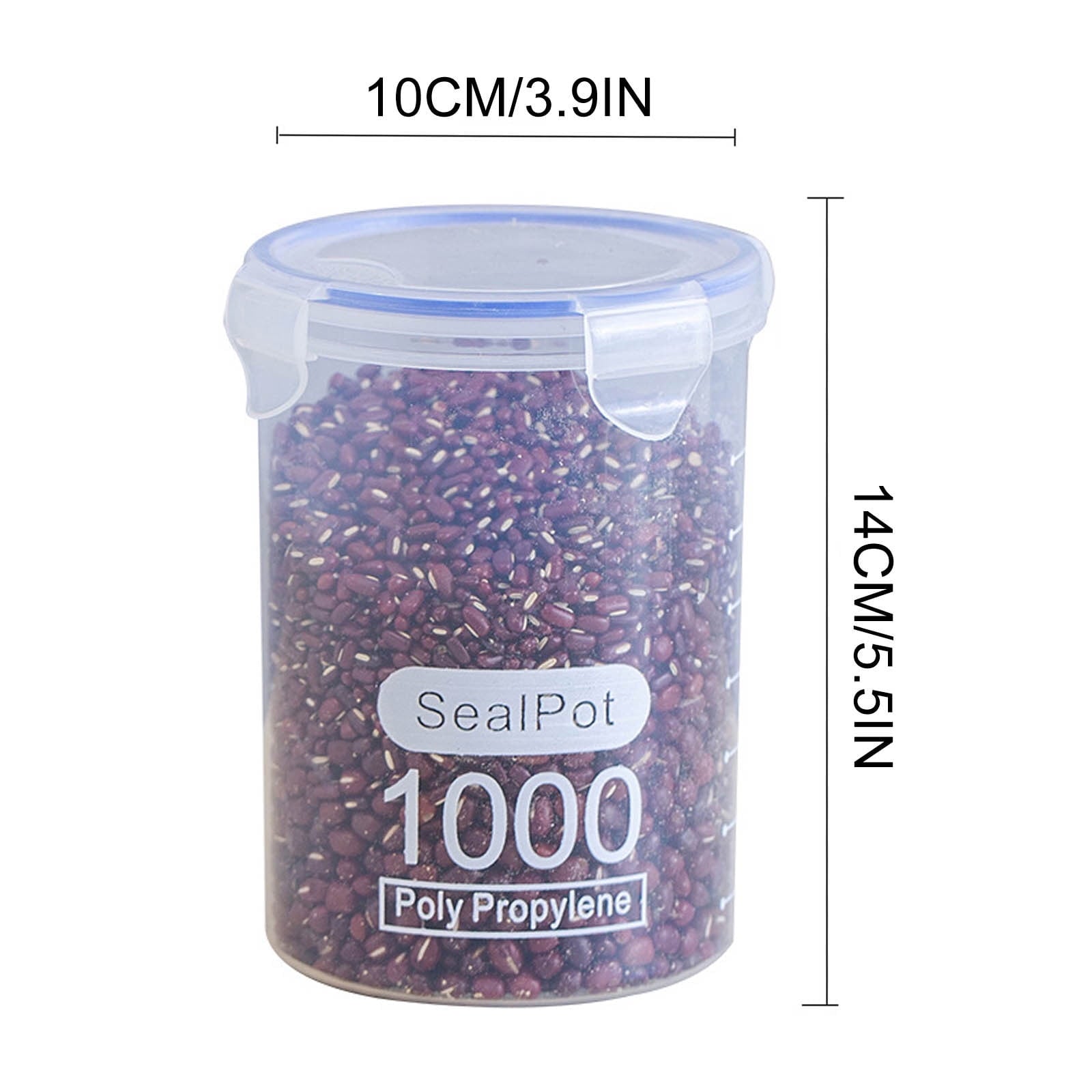 Clear Sealed Food Containers, 800ml Plastic Stackable Leakproof Storage Jar with Locking Lid, Kitchen Gadget V1189-WXFWAL-20260319-00666