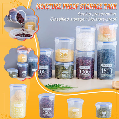 Clear Sealed Food Containers, 800ml Plastic Stackable Leakproof Storage Jar with Locking Lid, Kitchen Gadget V1189-WXFWAL-20260319-00666