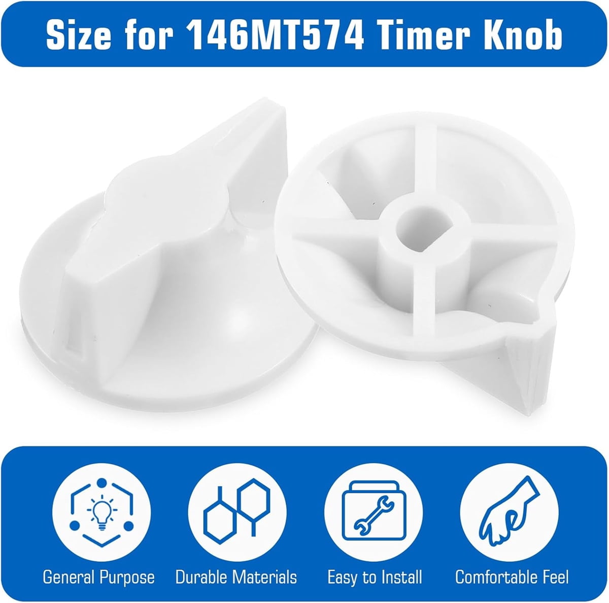 Tutuviw 2 Pack Timer Switch Knob Replacement Timer Switch Knob Compatible Spring Wound Timers D-Type Timer V1189-WXFWAL-20260319-00669