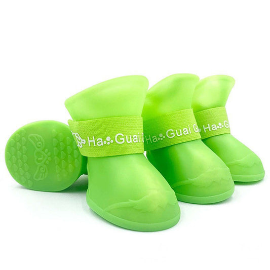 Pet Shoes, Candy Colors Anti-Slip Waterproof Rubber Rain Shoes Boots Paw Cover, Dog Boots & Paw Protectors, V1189-WXFWAL-20260319-00674