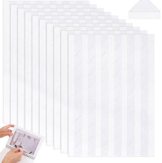 Tutuviw 408 Pcs Clear Photo Corners Stickers Self-Adhesive Photo Corners Lens Photo Corner Sticker for DIY V1189-WXFWAL-20260319-00687