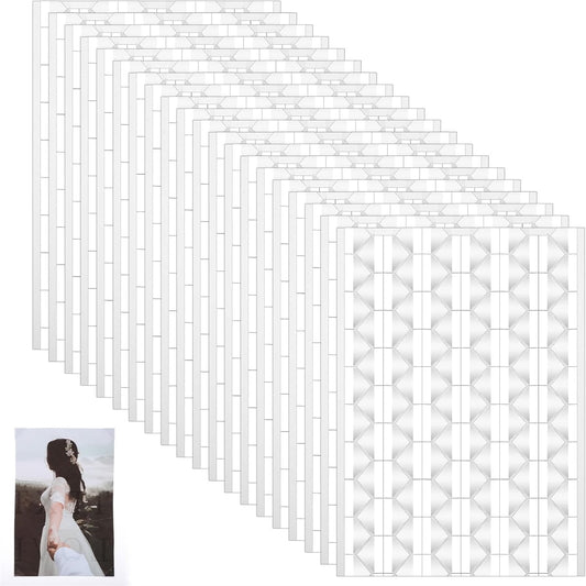 Tutuviw 408 Pcs Clear Photo Corners Stickers Self-Adhesive Photo Corners Lens Photo Corner Sticker for DIY V1189-WXFWAL-20260319-00688