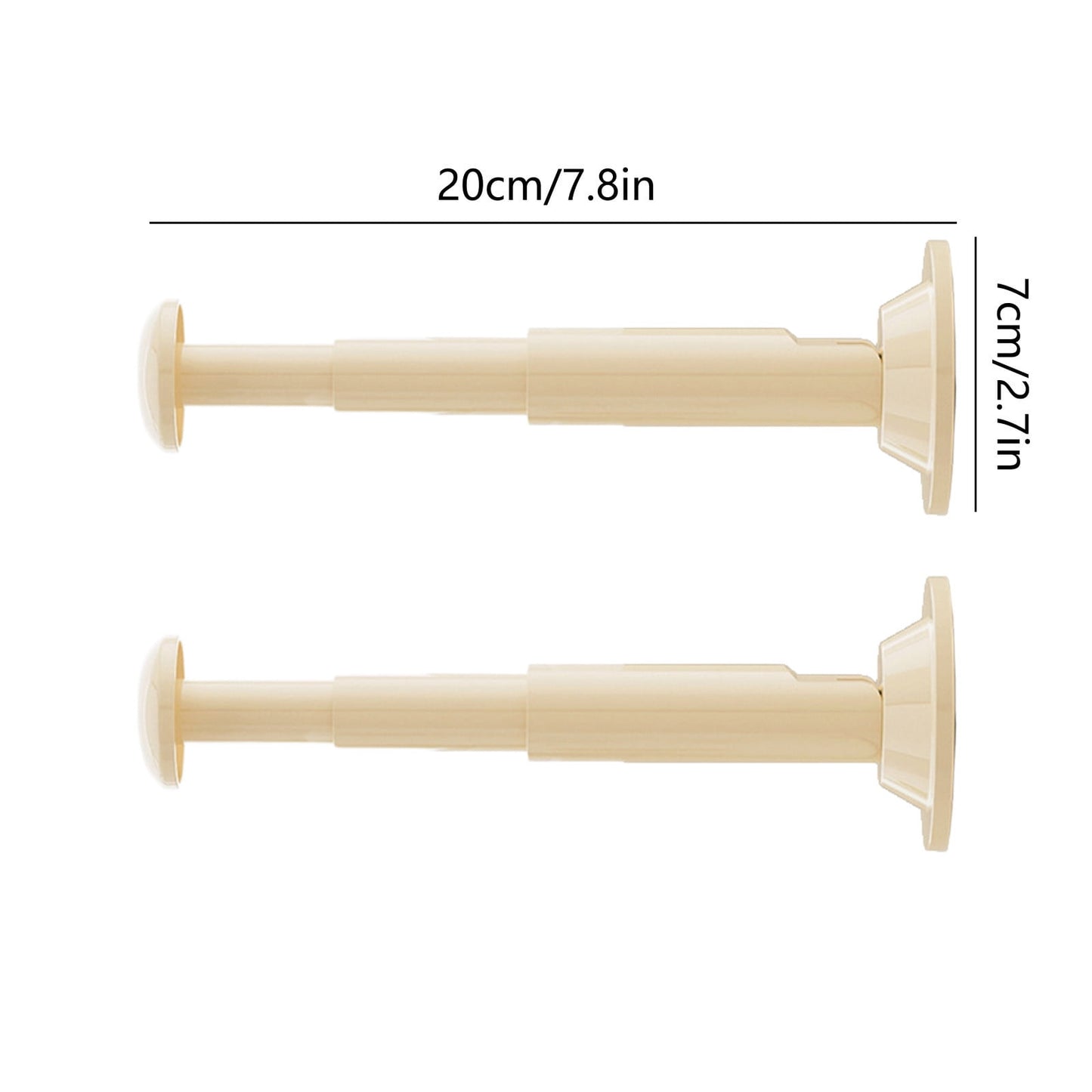 2PCS Retractable Clothes Hanger Storage Rack, Extendable Clothes Hanger with Suction Cup, Space Saving V1189-WXFWAL-20260319-00695