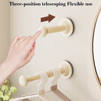 2PCS Retractable Clothes Hanger Storage Rack, Extendable Clothes Hanger with Suction Cup, Space Saving V1189-WXFWAL-20260319-00695