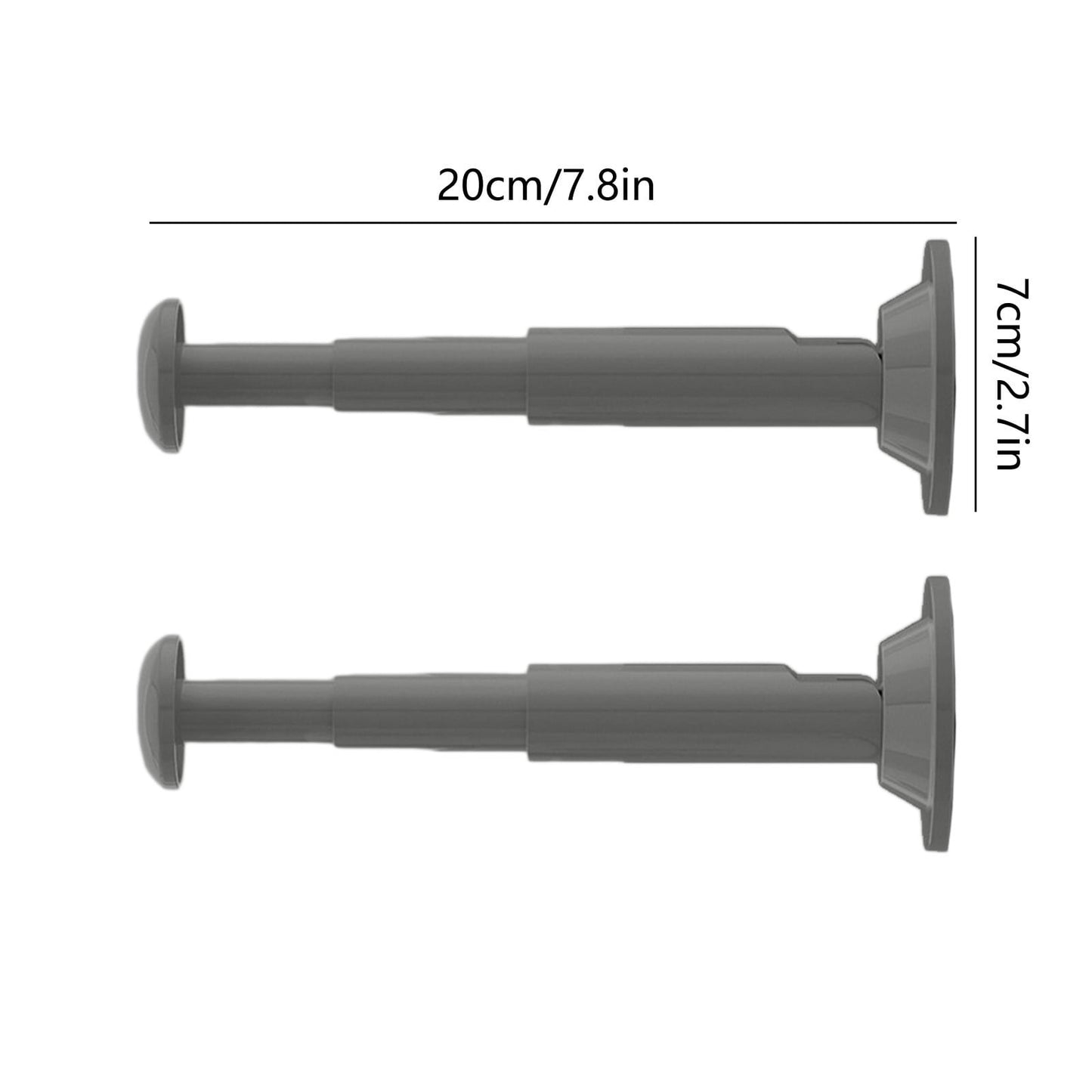 2PCS Retractable Clothes Hanger Storage Rack, Extendable Clothes Hanger with Suction Cup, Space Saving V1189-WXFWAL-20260319-00696