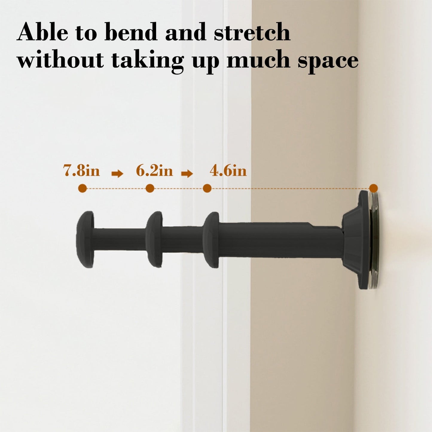 2PCS Retractable Clothes Hanger Storage Rack, Extendable Clothes Hanger with Suction Cup, Space Saving V1189-WXFWAL-20260319-00696