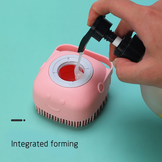 Dog Bath Brush, Pet Massage Brush, Shampoo Dispenser, Soft Silicone Brush, Rubber Bristle for Dogs and Cats V1189-WXFWAL-20260319-00702