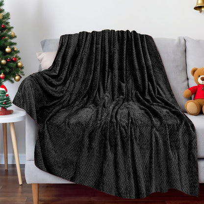 Christmas Solid Color Blanket, 59x39" Soft Warm Throw Blanket, Light-weight Plush Throw Blanket for Bed Sofa V1189-WXFWAL-20260319-00706