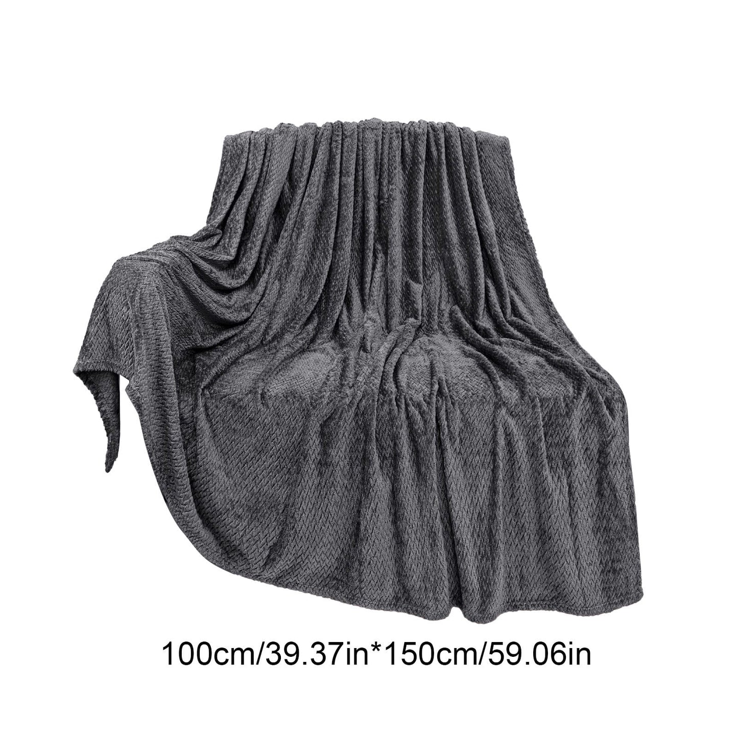 Christmas Solid Color Blanket, 59x39" Soft Warm Throw Blanket, Light-weight Plush Throw Blanket for Bed Sofa V1189-WXFWAL-20260319-00707
