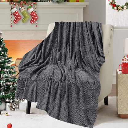 Christmas Solid Color Blanket, 59x39" Soft Warm Throw Blanket, Light-weight Plush Throw Blanket for Bed Sofa V1189-WXFWAL-20260319-00707