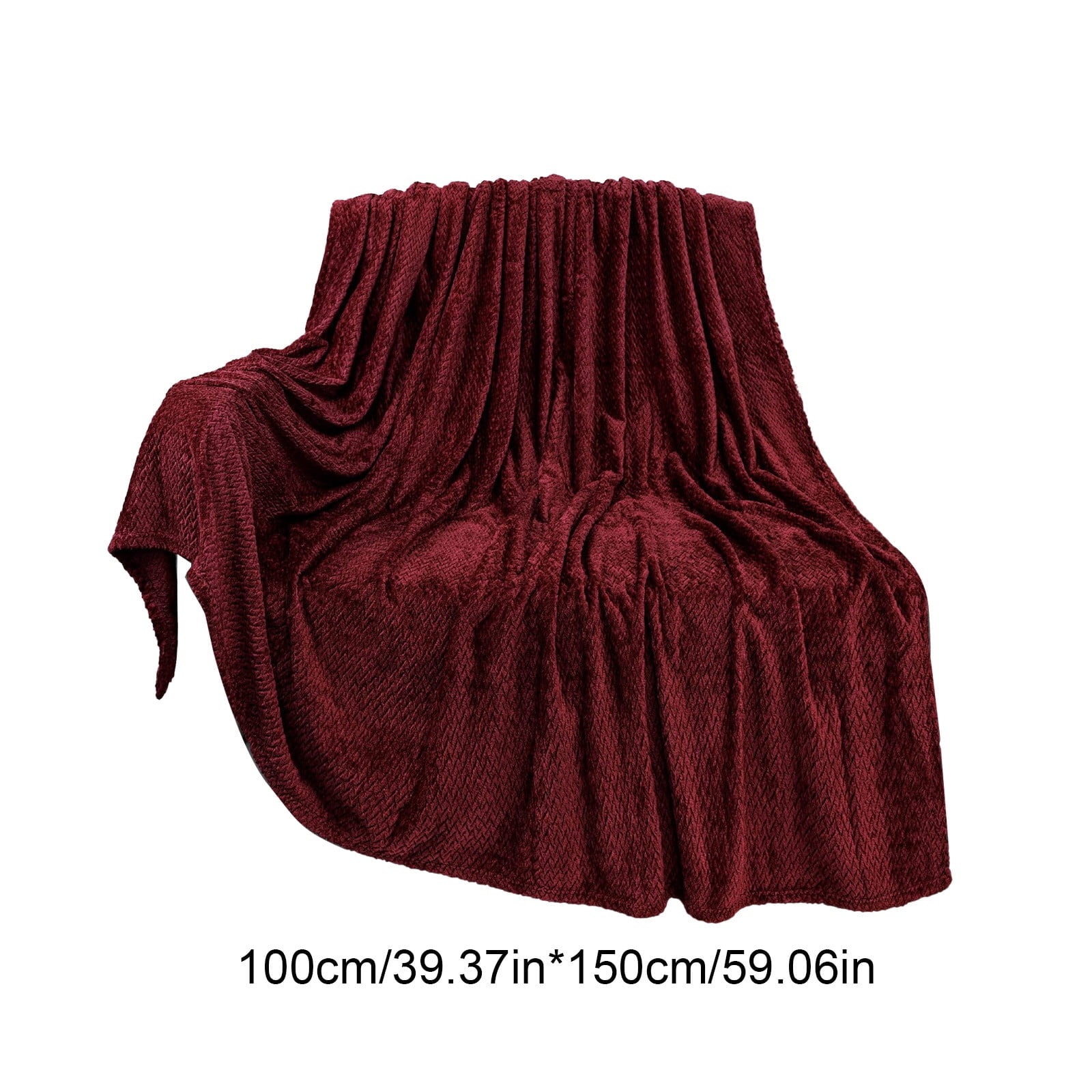 Christmas Solid Color Blanket, 59x39" Soft Warm Throw Blanket, Light-weight Plush Throw Blanket for Bed Sofa V1189-WXFWAL-20260319-00710