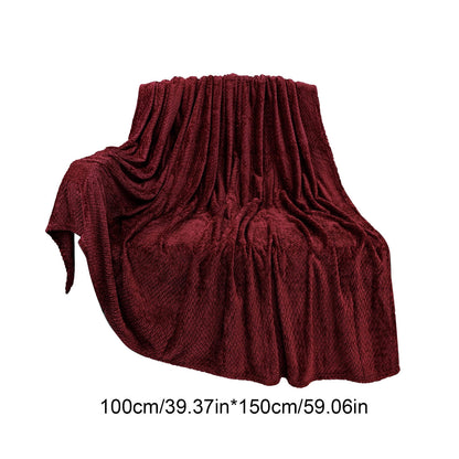 Christmas Solid Color Blanket, 59x39" Soft Warm Throw Blanket, Light-weight Plush Throw Blanket for Bed Sofa V1189-WXFWAL-20260319-00710