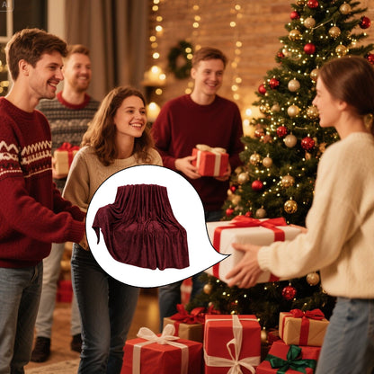 Christmas Solid Color Blanket, 59x39" Soft Warm Throw Blanket, Light-weight Plush Throw Blanket for Bed Sofa V1189-WXFWAL-20260319-00710