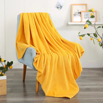 Christmas Solid Color Blanket, 59x39" Soft Warm Throw Blanket, Light-weight Plush Throw Blanket for Bed Sofa V1189-WXFWAL-20260319-00711