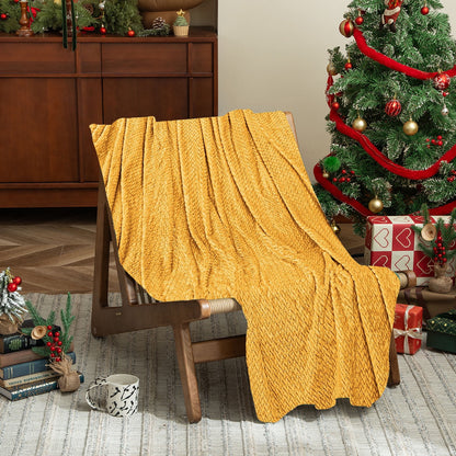 Christmas Solid Color Blanket, 59x39" Soft Warm Throw Blanket, Light-weight Plush Throw Blanket for Bed Sofa V1189-WXFWAL-20260319-00711