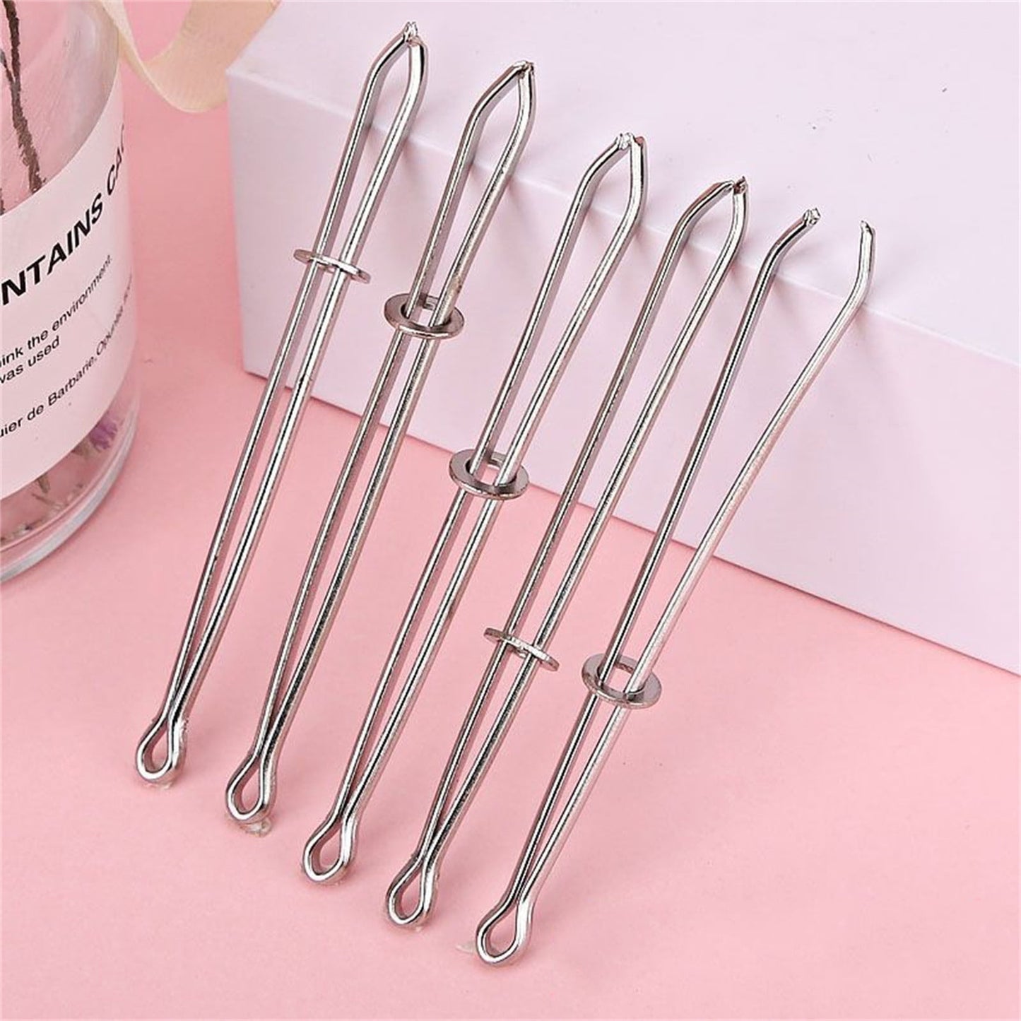 5Pcs Rope Threader, DIY Rope Threader Clip, Waist Band Threader, Metal Drawstring Belt Bodkin Threader, V1189-WXFWAL-20260319-00729