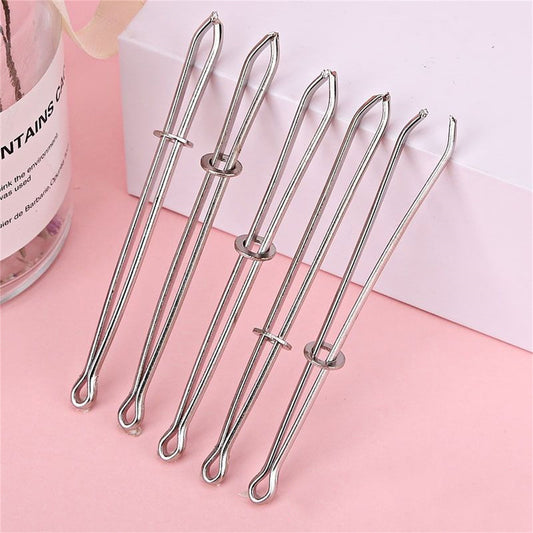 5Pcs Rope Threader, DIY Rope Threader Clip, Waist Band Threader, Metal Drawstring Belt Bodkin Threader, V1189-WXFWAL-20260319-00729