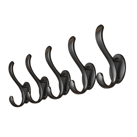 Wall Mounted Coat Hooks, 5 Pack Heavy Duty Hardware Robe Hooks, Decorative for Single Hanging Coats Towel V1189-WXFWAL-20260319-00740
