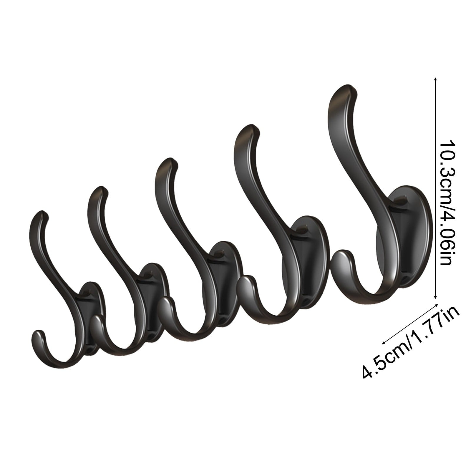 Wall Mounted Coat Hooks, 5 Pack Heavy Duty Hardware Robe Hooks, Decorative for Single Hanging Coats Towel V1189-WXFWAL-20260319-00740