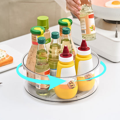 Lazy Turntable for Cabinet, Lazy Organizer with High Sides, Countertop Spinning Organizer for Spices, Clear V1189-WXFWAL-20260319-00752