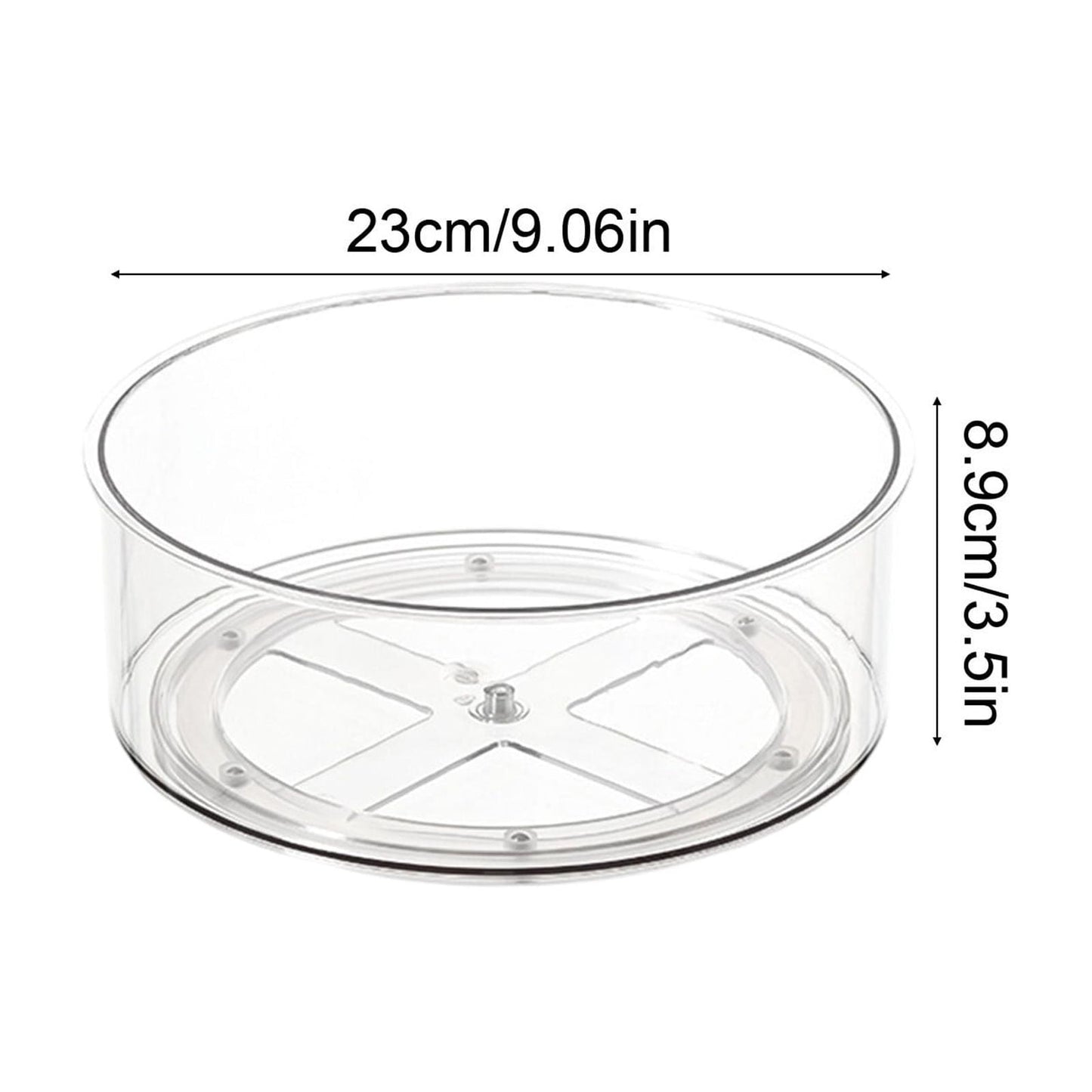 Lazy Turntable for Cabinet, Lazy Organizer with High Sides, Countertop Spinning Organizer for Spices, Clear V1189-WXFWAL-20260319-00752