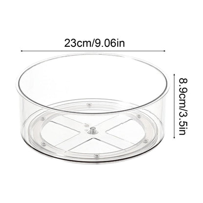 Lazy Turntable for Cabinet, Lazy Organizer with High Sides, Countertop Spinning Organizer for Spices, Clear V1189-WXFWAL-20260319-00752