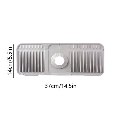 Silicone Sink Splash Guard, Kitchen Sink Accessory with Drip Tray, Button Style Silicone Faucet Drains Mat, V1189-WXFWAL-20260319-00754