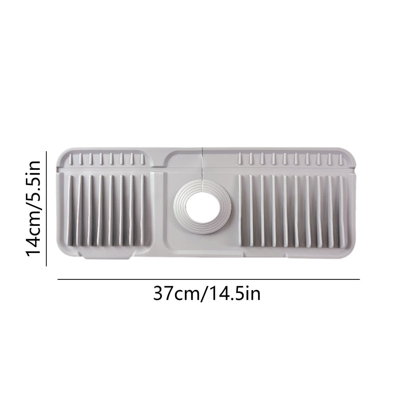 Silicone Sink Splash Guard, Kitchen Sink Accessory with Drip Tray, Button Style Silicone Faucet Drains Mat, V1189-WXFWAL-20260319-00756