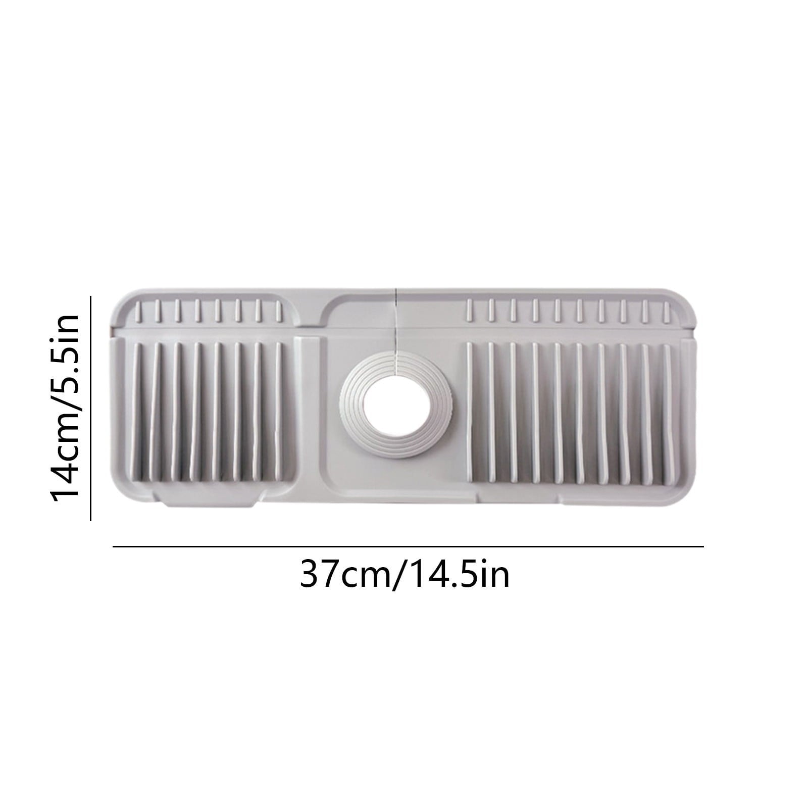 Silicone Sink Splash Guard, Kitchen Sink Accessory with Drip Tray, Button Style Silicone Faucet Drains Mat, V1189-WXFWAL-20260319-00756