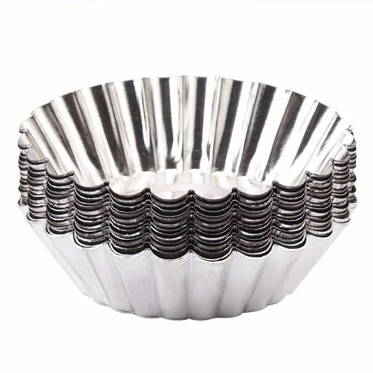 50Pcs Egg Tart Molds, Tart Pan, Mini Tart Tins, Aluminium Mini Tart Pans for Baking, Aluminum Cupcake, Cake V1189-WXFWAL-20260319-00762