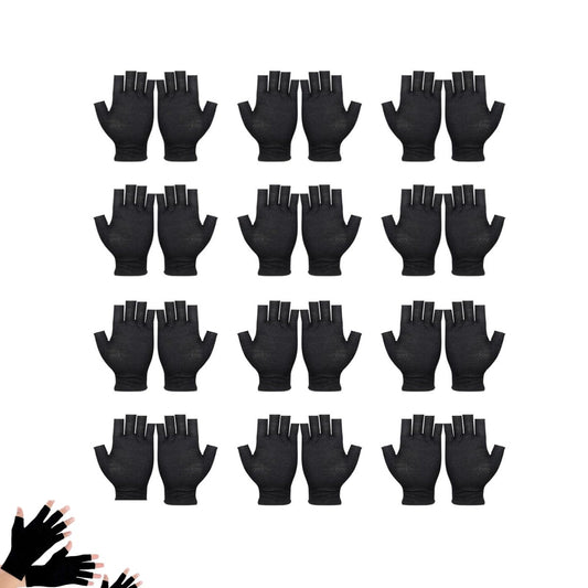 12 Pairs Cotton Gloves,Reusable Half Finger Touchscreen Gloves,7.5x3.9In Summer Sun UV Protection Gloves for V1189-WXFWAL-20260319-00772