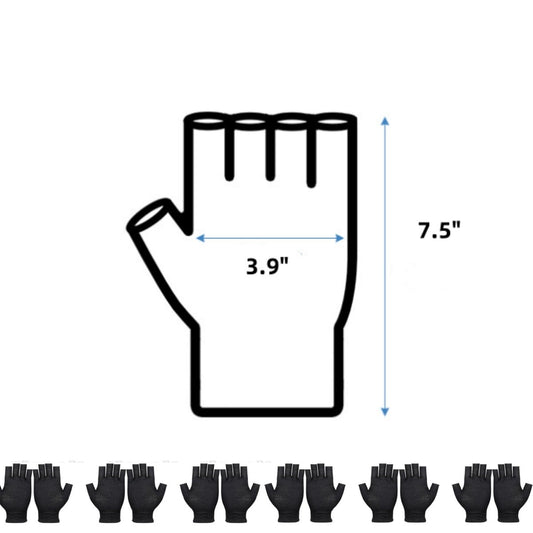 12 Pairs Cotton Gloves,Reusable Half Finger Touchscreen Gloves,7.5x3.9In Summer Sun UV Protection Gloves for V1189-WXFWAL-20260319-00772