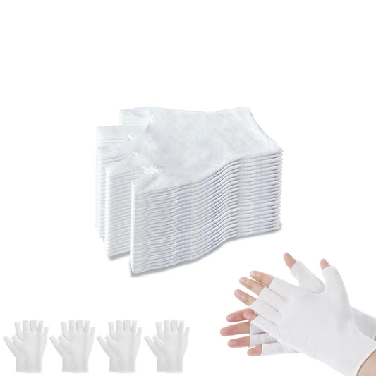 12 Pairs Cotton Gloves,Reusable Half Finger Touchscreen Gloves,7.5x3.9In Summer Sun UV Protection Gloves for V1189-WXFWAL-20260319-00773