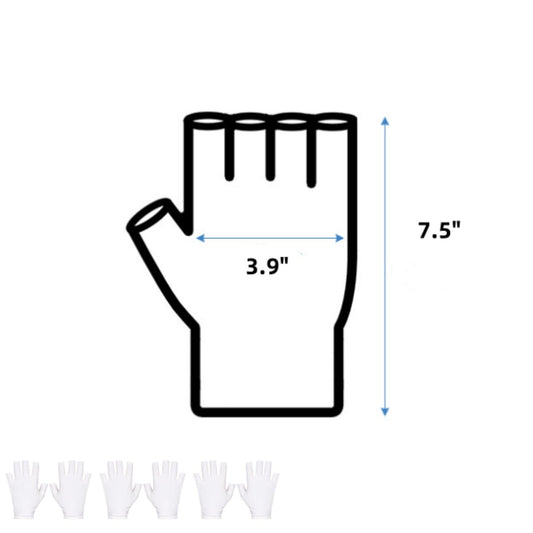 12 Pairs Cotton Gloves,Reusable Half Finger Touchscreen Gloves,7.5x3.9In Summer Sun UV Protection Gloves for V1189-WXFWAL-20260319-00773