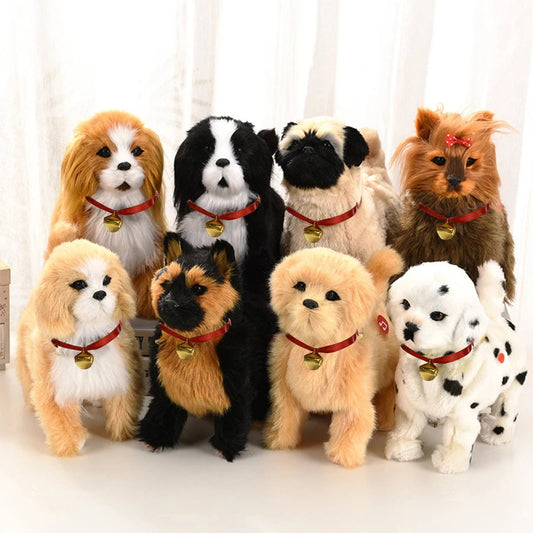 Simulation Dog Toy, Lifelike Stuffed Interactive Pet Toy, Stuffed Animals Electronic Puppy with Sound & V1189-WXFWAL-20260319-00777