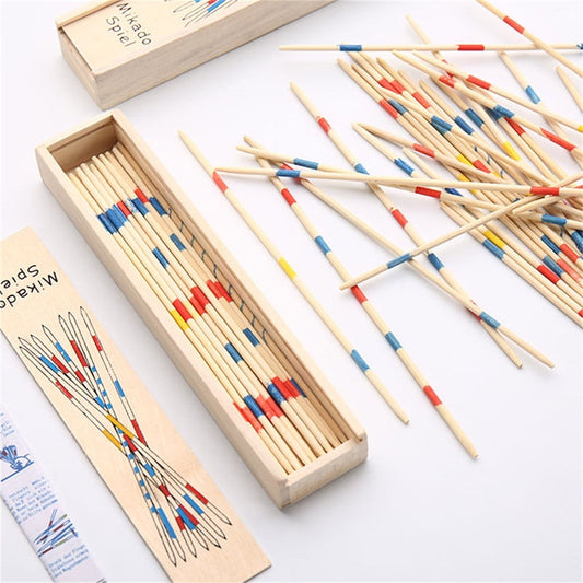 31PCS Pick Up Sticks, Wooden Pick Up Sticks Game with Gift Box, Classic Table Game Funny Family Board Game V1189-WXFWAL-20260319-00783