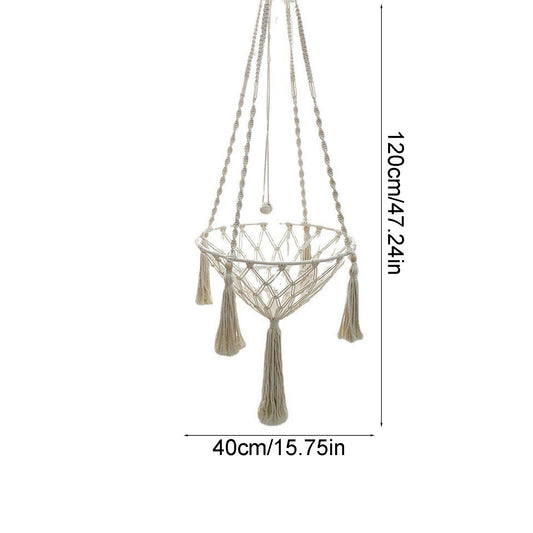 Macrame Cat Hammock, Handwoven Cats Bed, Hanging Indoor Boho Kitten Swing Beds, Hanging Cats Bed, Kitty V1189-WXFWAL-20260319-00784