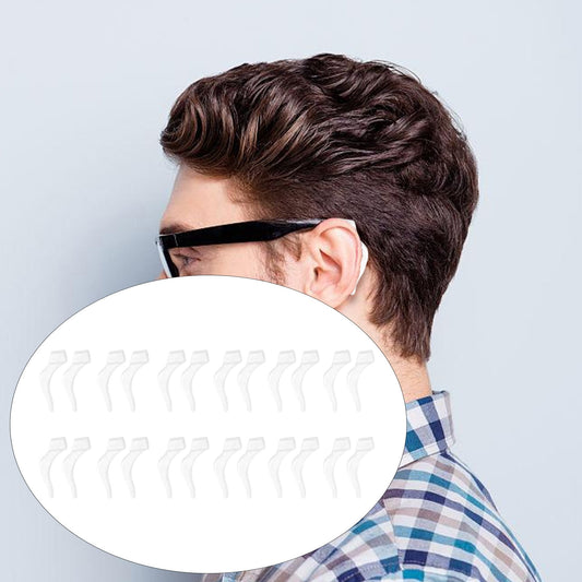 24Pcs Silicone Slip Ear Hook,Eyeglass Retainer,Anti Slip Ear Grips Hook,Comfortable and Durable Glasses V1189-WXFWAL-20260319-00806