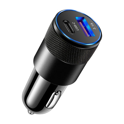 15W PD USB Car Charger, USB Type C Fast Power Charging Block, USB and PD Type-C Dual Interfaces, Plug Lighter V1189-WXFWAL-20260319-00810