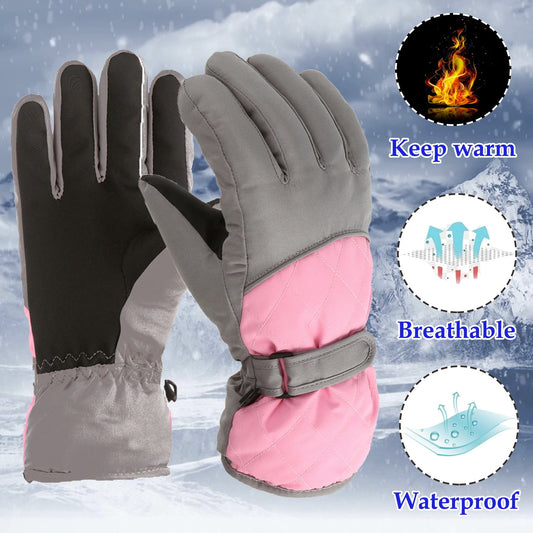 GXWEA 2T Gloves Kids Waterproof Gloves Kids Gloves Winter Gloves Thick Gloves Stretchy Warm Gloves Boys Girls V1189-WXFWAL-20260319-00838