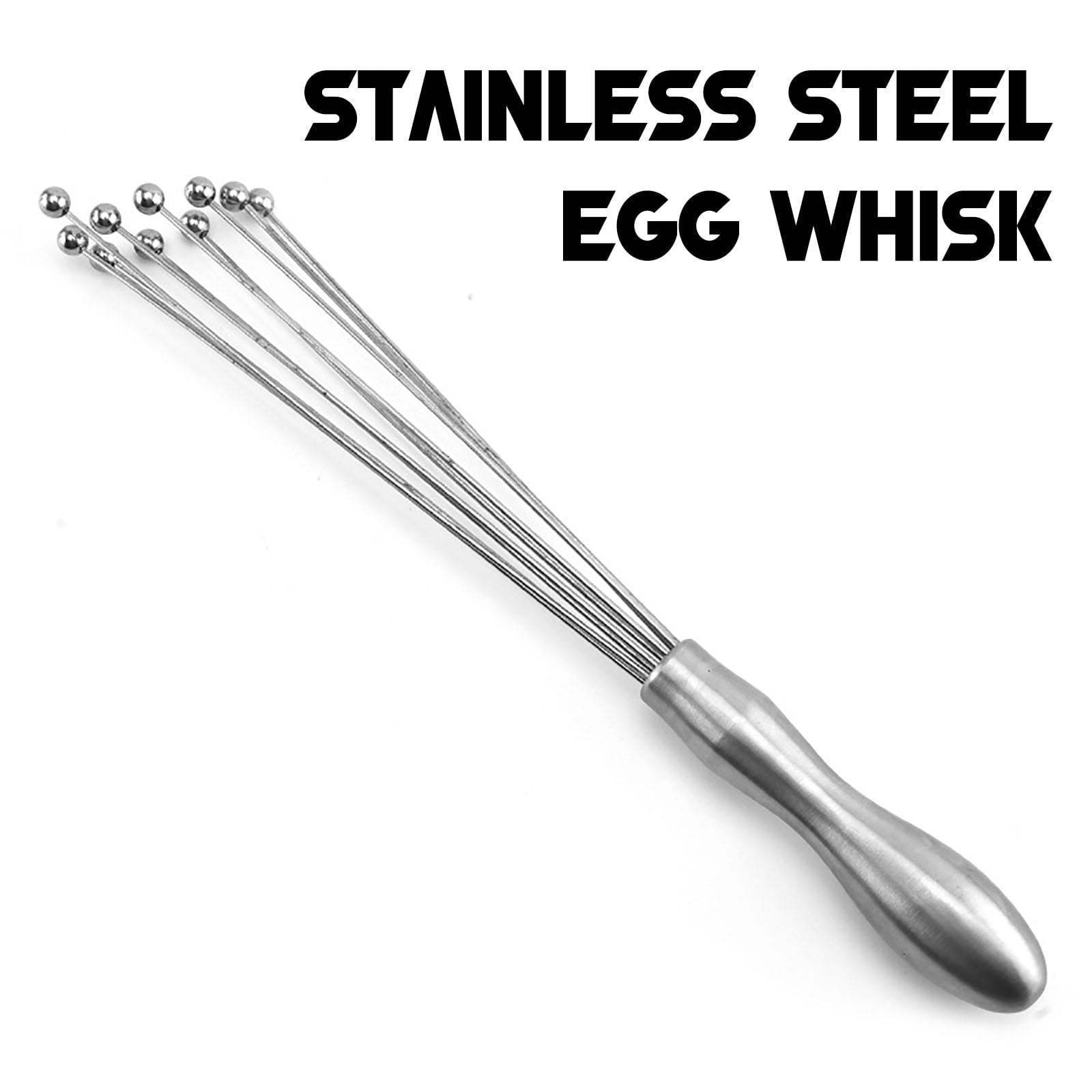 Egg Whisk,10" Stainless Steel Ball Whisk Egg Beater with Handle, Manual Mixers Whisk, Kitchen Tool for Baking V1189-WXFWAL-20260319-00887