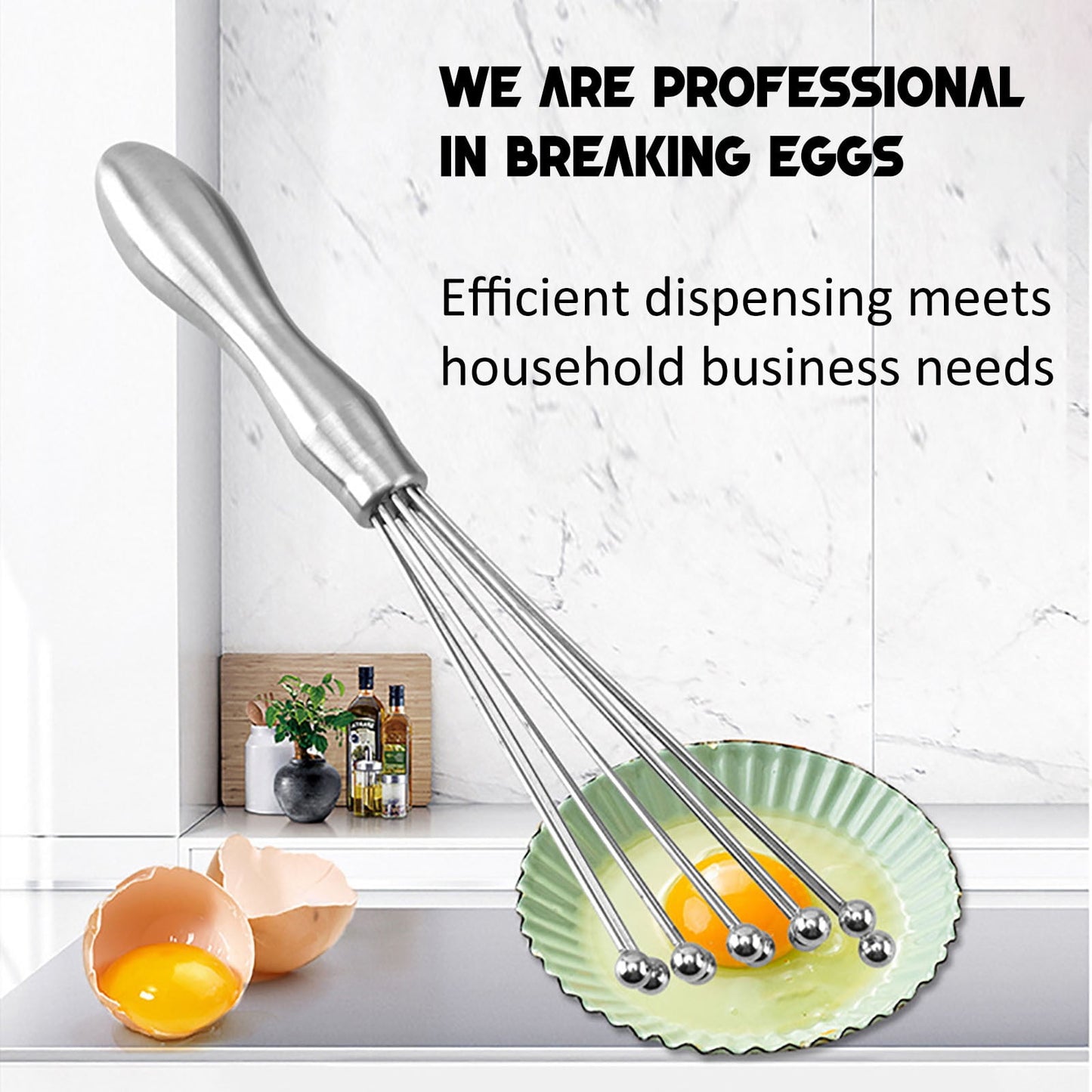 Egg Whisk,10" Stainless Steel Ball Whisk Egg Beater with Handle, Manual Mixers Whisk, Kitchen Tool for Baking V1189-WXFWAL-20260319-00887